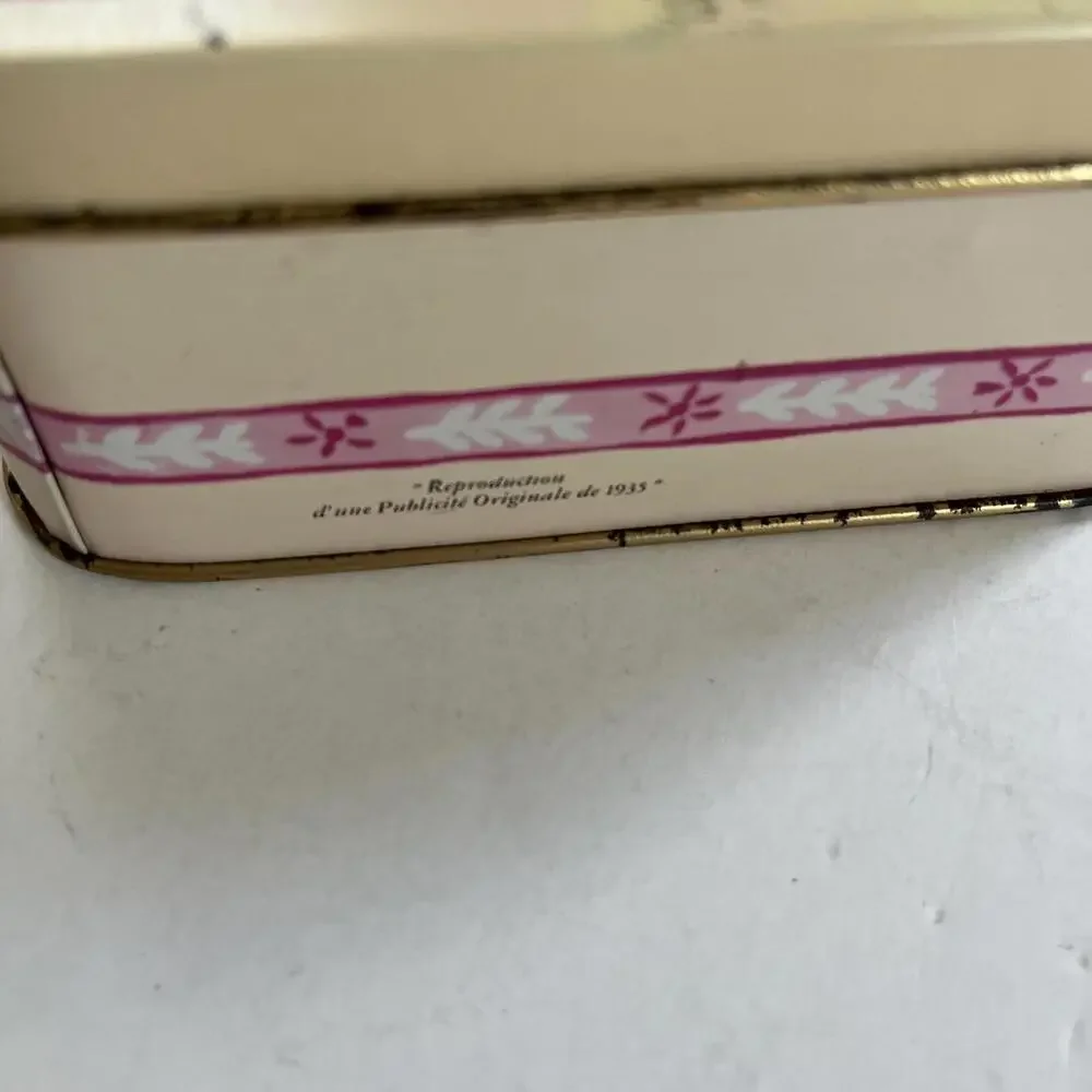 Vintage Worth Paris Tin Box, Mid-Century French Perfume Container